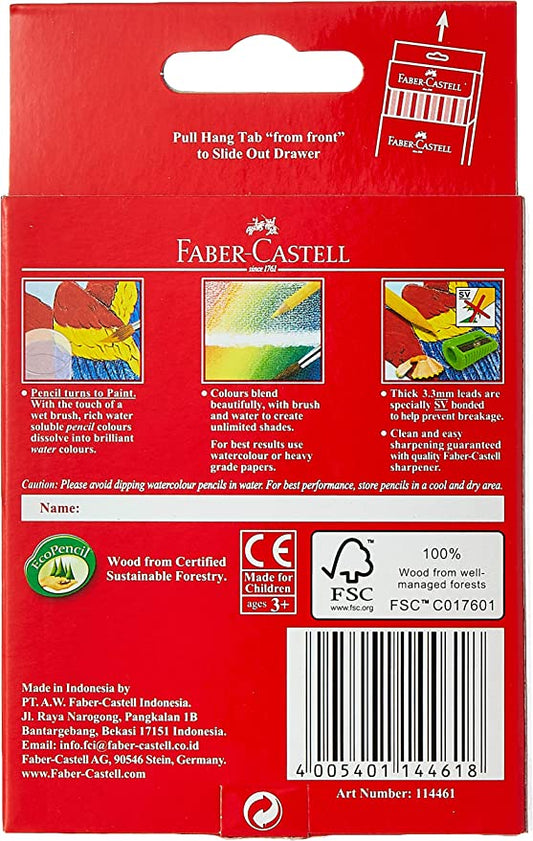 Short Watercolor Pencils, Faber-Castell الوان خشب مائية