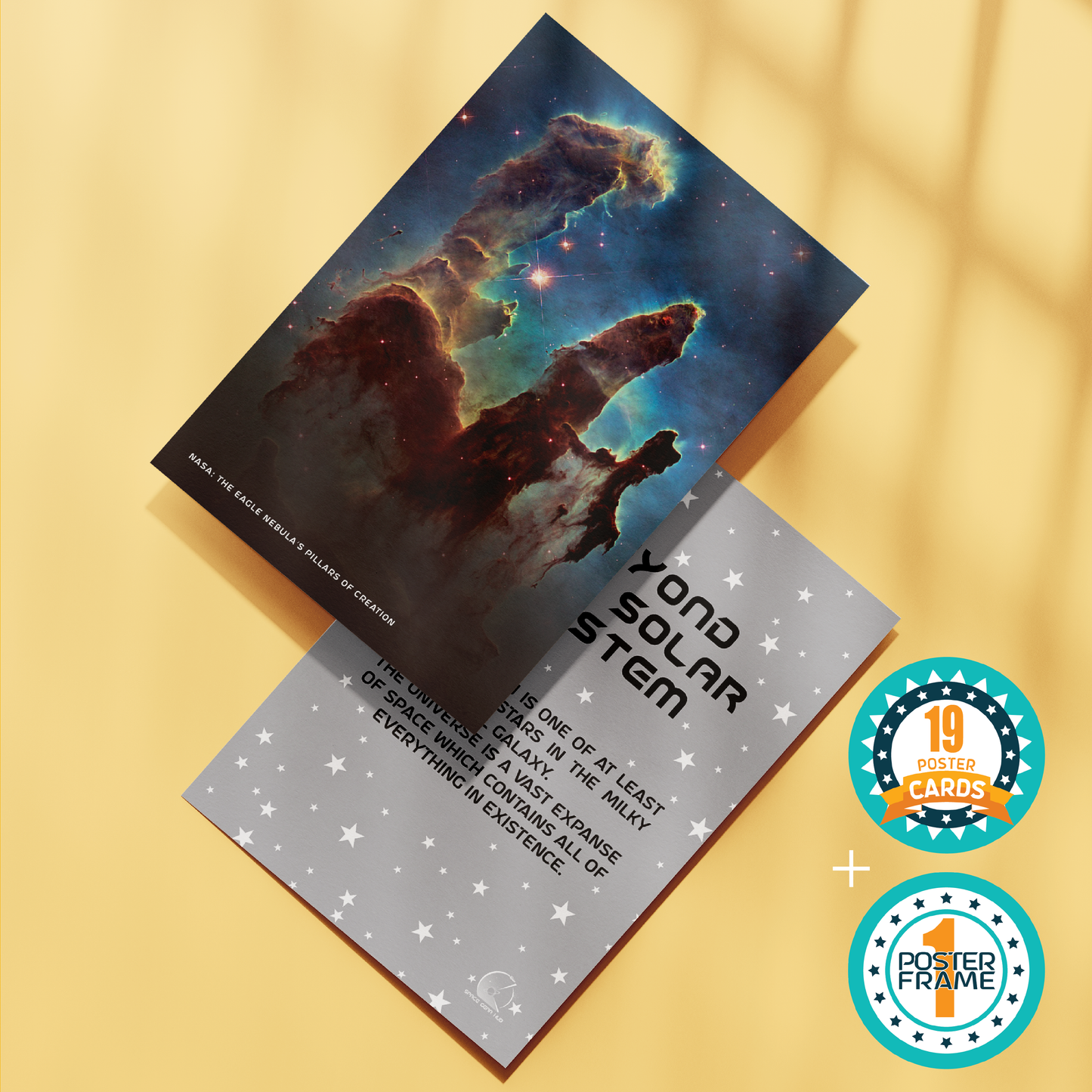 Astronomy Poster Cards Set + FRAME _ مجموعة بوسترات في علم الفلك + برواز